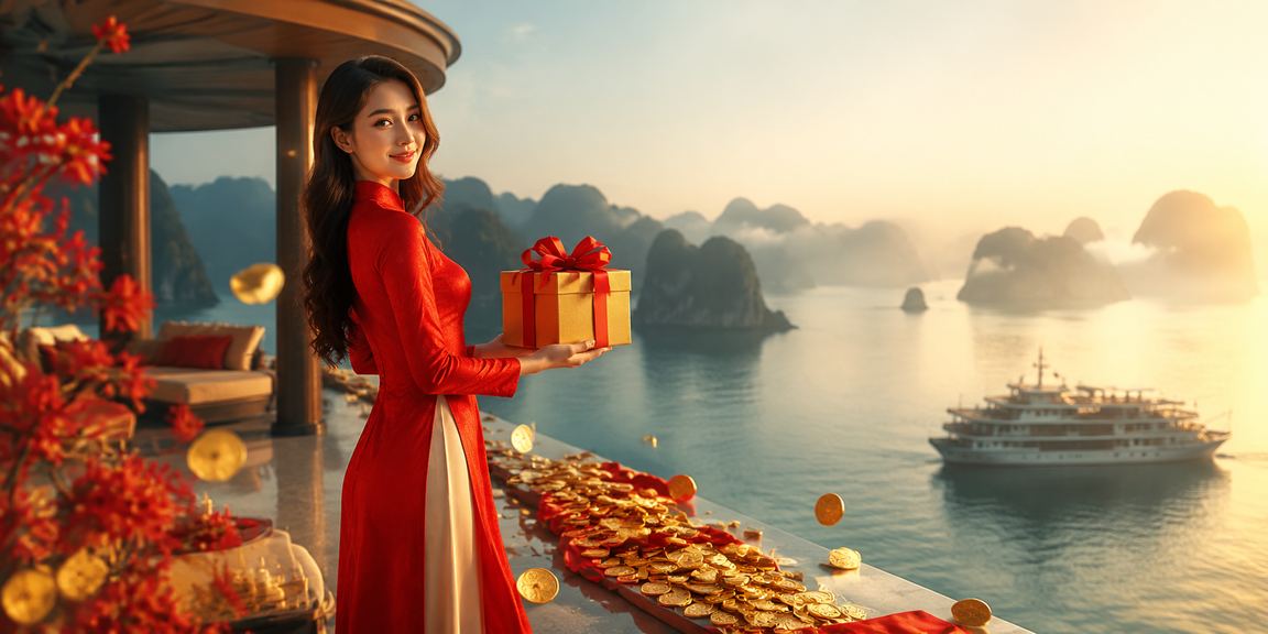 Không gian casino trực tuyến và cá cược đêm tại Việt Nam với ánh đèn rực rỡ